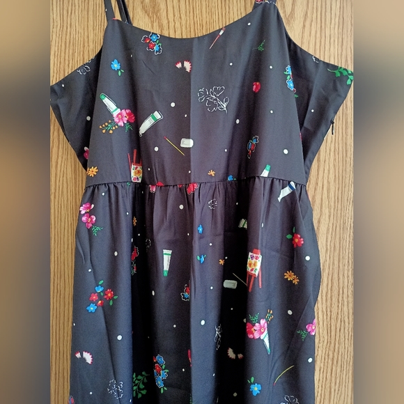 Maxi sleeveless black dress - Picture 2 of 5